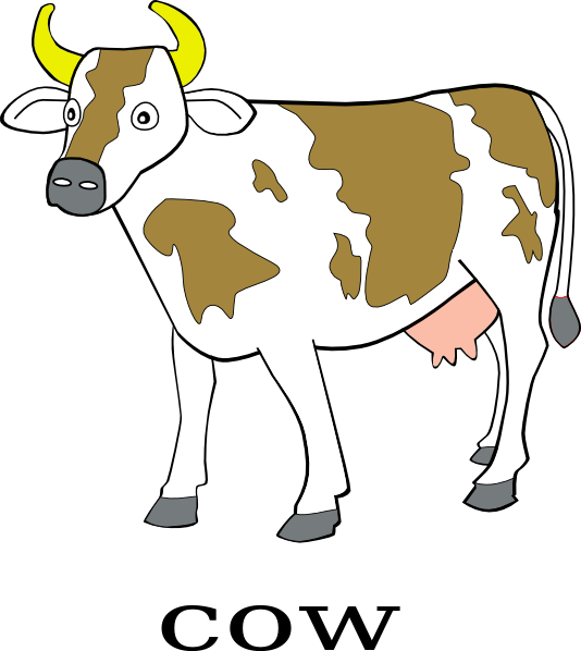 Cow Clip Art - Cow Clip Art (534x598)
