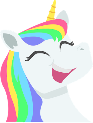 Unicorn Stickers Pack Messages Sticker-3 - Cartoon (307x408)