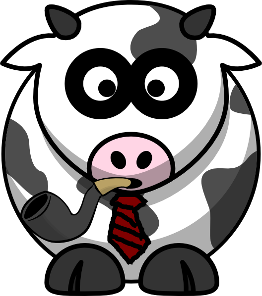 Father Cow Clip Art At Clker - Draw Cartoon Cow (528x598)