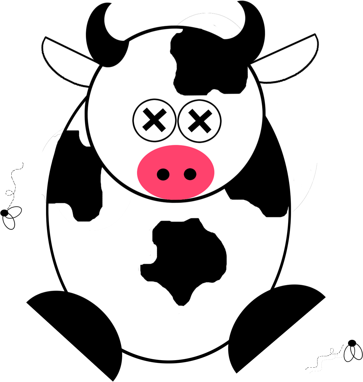 Dead Cow Cartoon Clipart Best Na6fdg Clipart - Cartoon (1500x1500)
