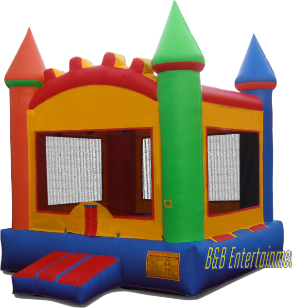 Multi Color Castle 13 X 13 Bounce House - Multi Color Arch Castle Bounce House (1000x733)
