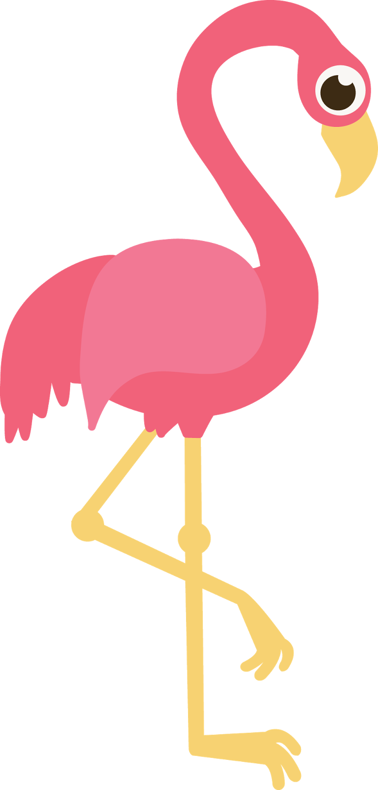 Flamingo Clip Art - Cute Flamingo Clipart Png (766x1600)