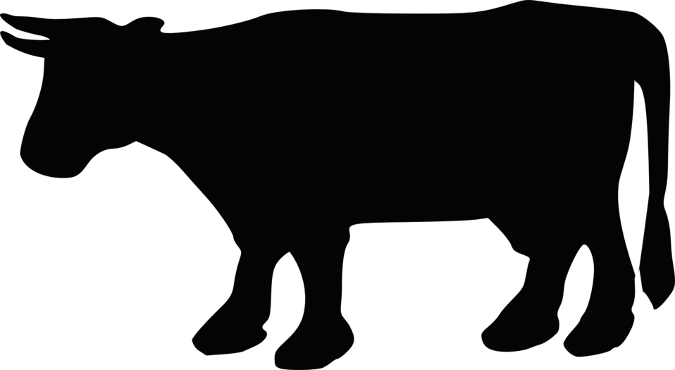 Public Domain Clip Art Image Cow Silhouette 2 Id - Cow Silhouette (958x525)