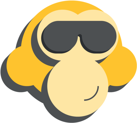 Monkey Emoji - Monkey With Glasses Png (500x500)