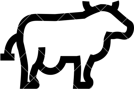 Black Cattle Outline - Farm (550x550)