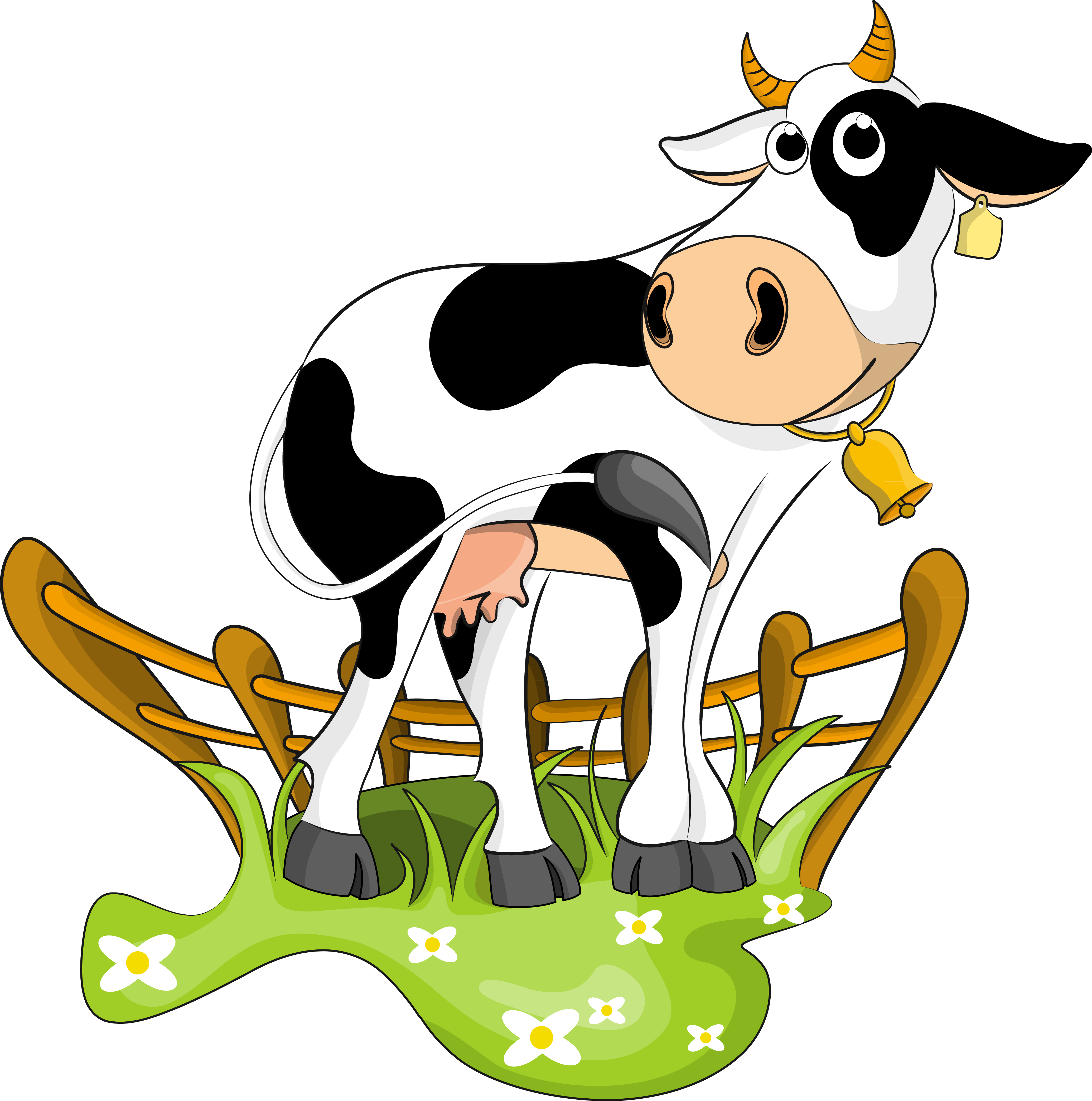 Holstein Friesian Cattle Drawing Clip Art - Holstein Friesian Cattle Drawing Clip Art (4142x4177)