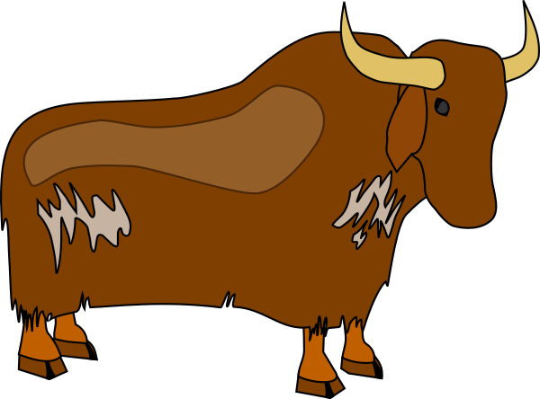 Brown Yak Clip Art At Clker - Clip Art (640x480)