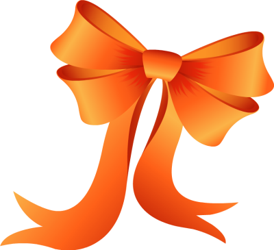 Fancy Ribbon Clip Art Ribbon Clip Art 16 67 Ribbon - Orange Bow Clipart (400x365)