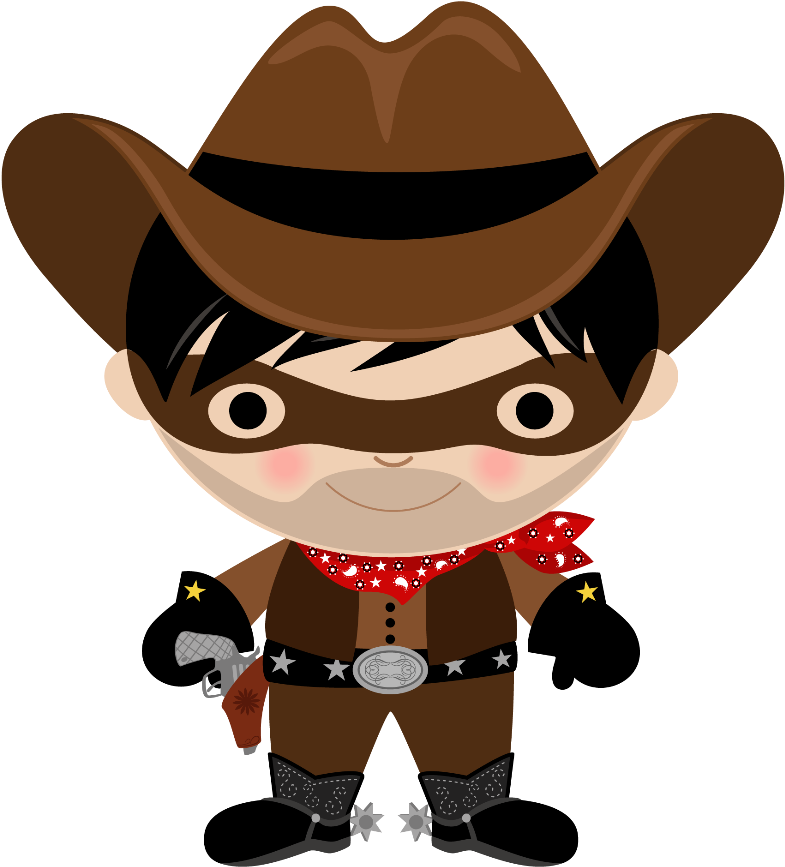 Clip Art - Cowboy Outlaw Clipart (900x900)