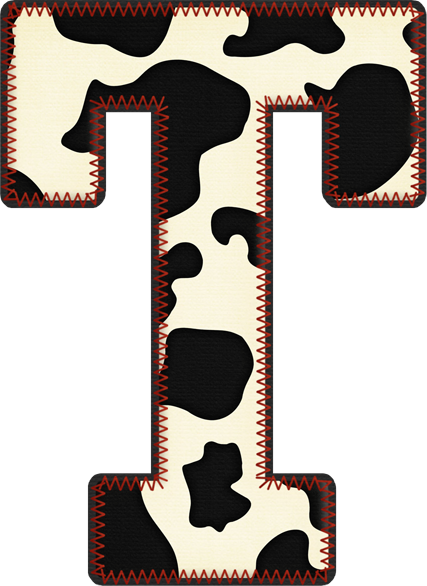 Фото, Автор Arana На Яндекс - Cow Print Letter T (427x586)