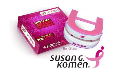 Although The Pink Version Of Zyppah's Hybrid Oral Appliance - Philadelphia Susan G Komen (466x281)