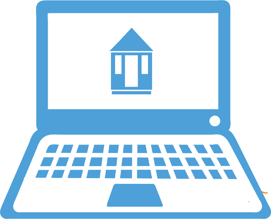 Illustration - Blue Laptop - Laptop (927x750)