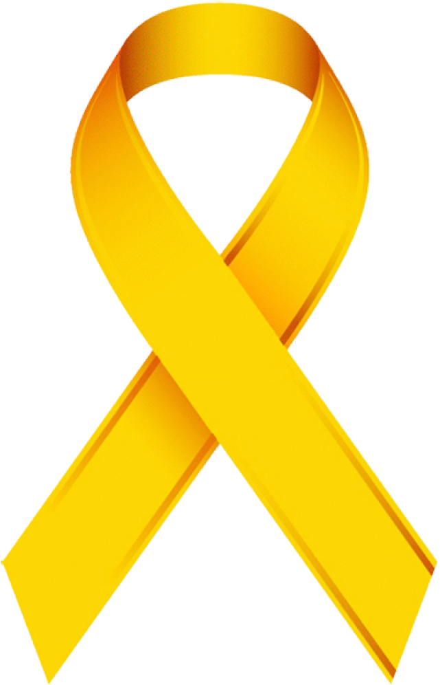 September Is Childhood Cancer Awareness Month Give - Gold Cancer Ribbon (640x1008)