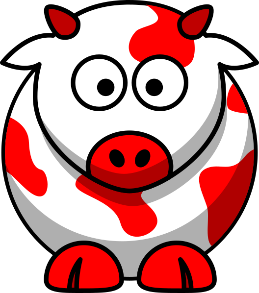Draw Cartoon Cow (528x598)
