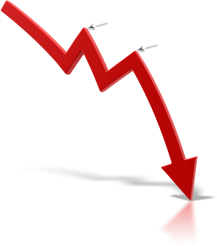 Diminish Clipart - Arrow Down (800x800)