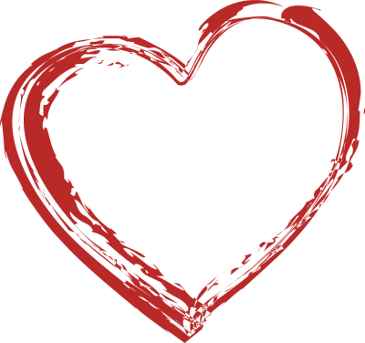 Paint Brush Heart Png (400x376)
