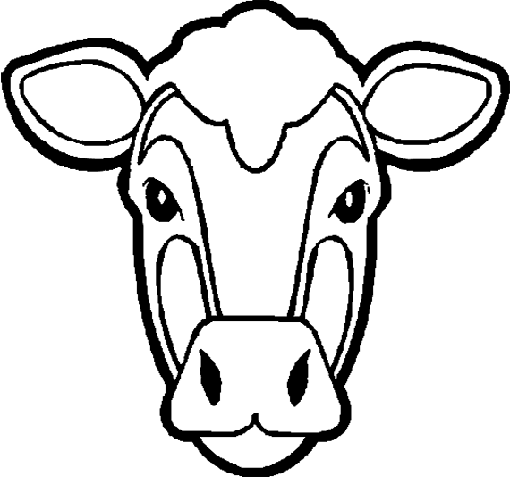 Inek-3 - Cow Coloring Pages (570x533)