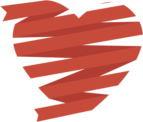 Heart Ribbon - Illustration (550x550)
