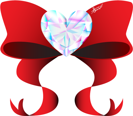 Crystal Heart Bow - Butterfly (756x612)