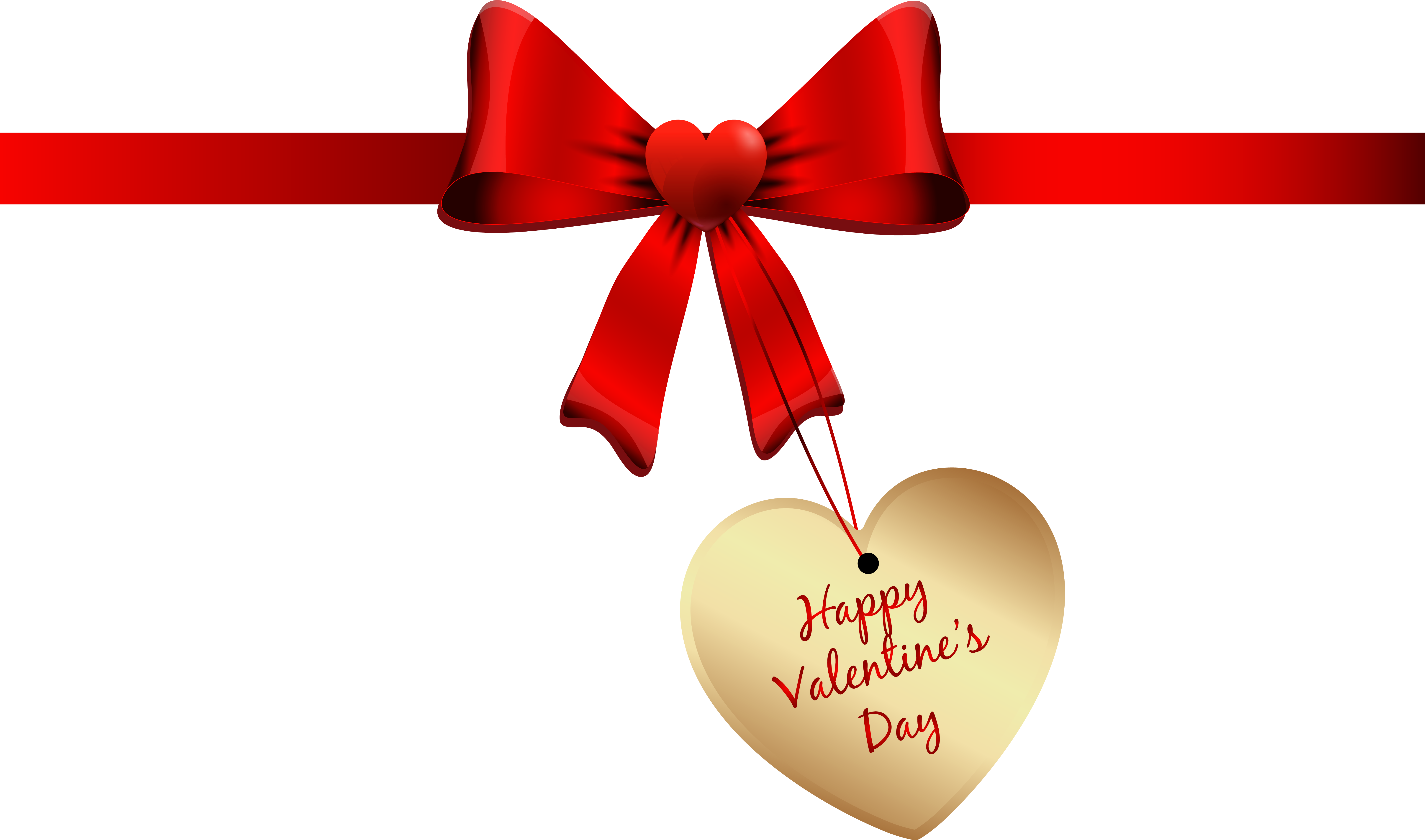 Ribbon Clipart Valentine - Happy Valentines Day Logo Png (6254x3825)