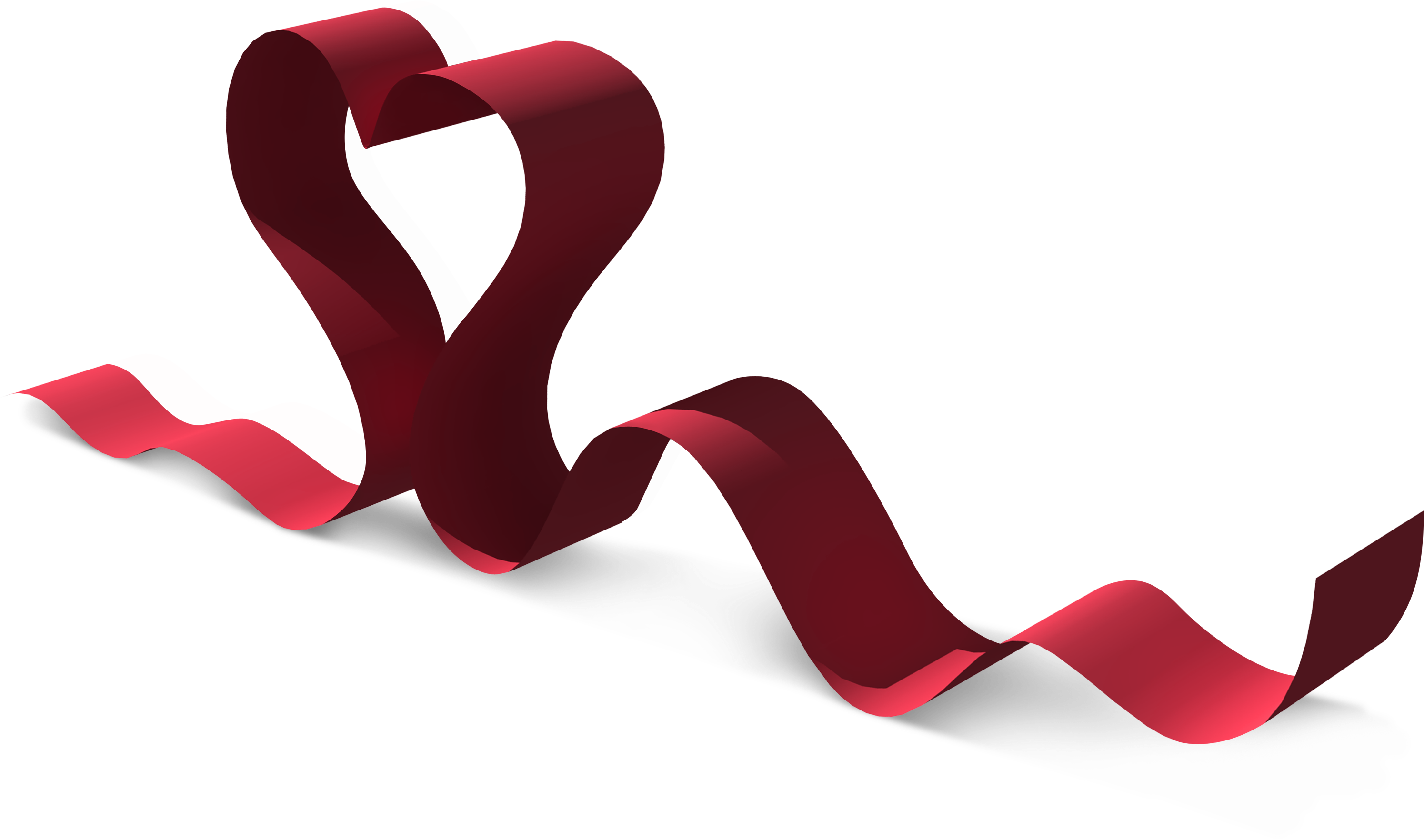 Heart Ribbon 3050*2050 Transprent Png Free Download - Heart Ribbon 3050*2050 Transprent Png Free Download (3050x2050)