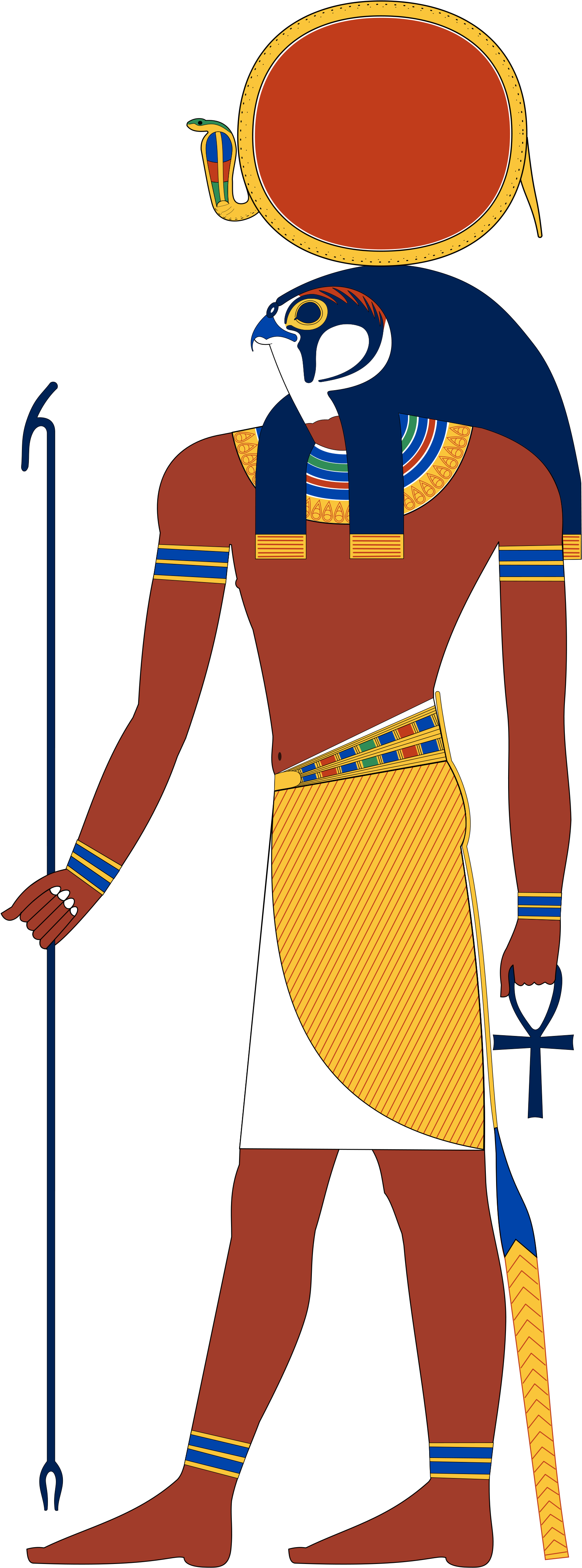 Is Shown As A Falcon With The Sun On His Head - Ra Egyptian God (2000x4389)