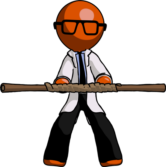 Orange Doctor Scientist Man - Illustration (547x550)