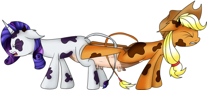 Applecow, Applejack, Artist - My Little Pony Udder (800x356)