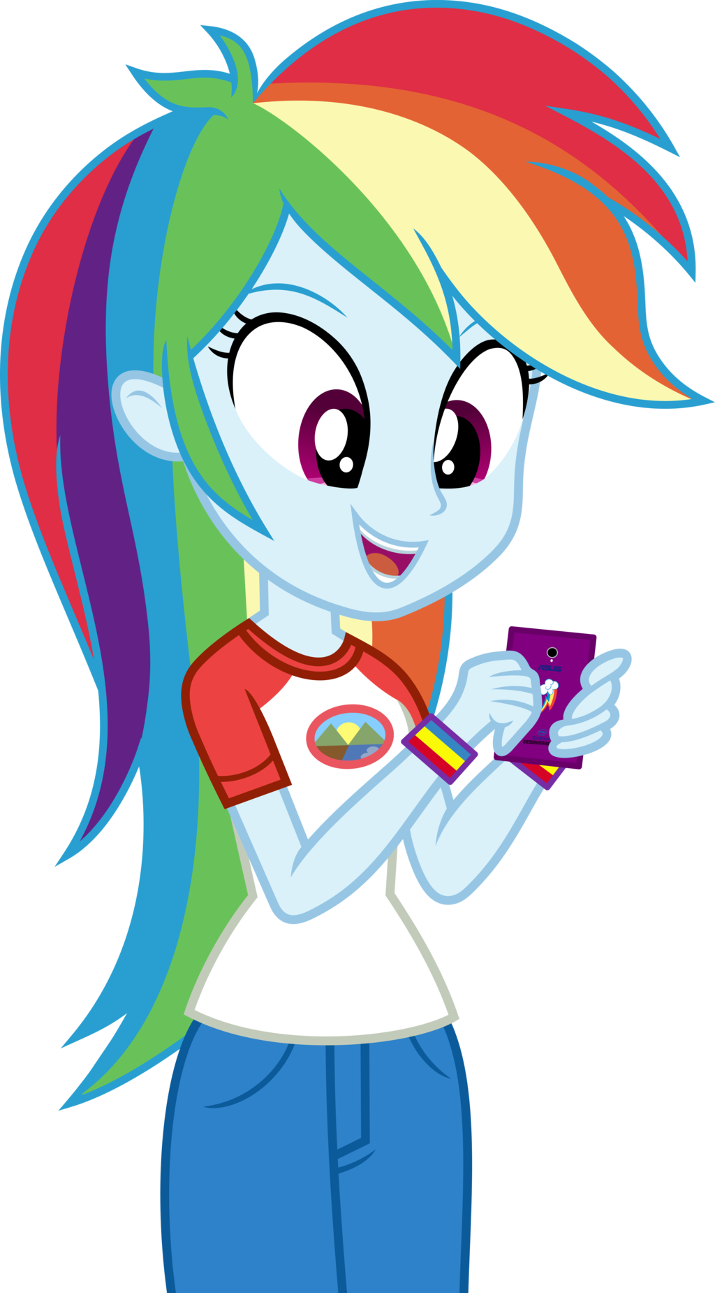 Mlp Eqg 4 Rainbow Dash Vector By Luckreza8 - Mlp Eg Rainbow Dash (1024x1850)