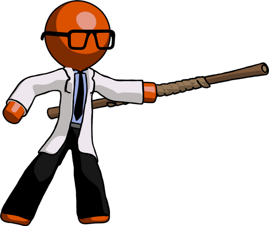 Orange Doctor Scientist Man - Kung Fu (550x463)