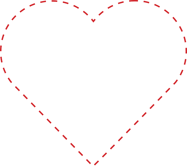 Traffic Light Clip Art Printables For Kids - Dotted Line Heart Transparent (640x574)