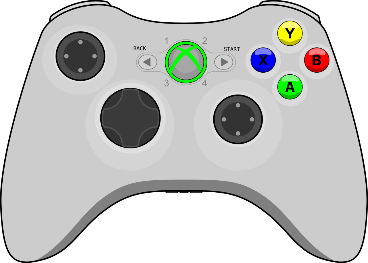 Xbox Controller Transparent Background Png Mart Rh - Xbox 360 Controller Clip Art (1280x916)