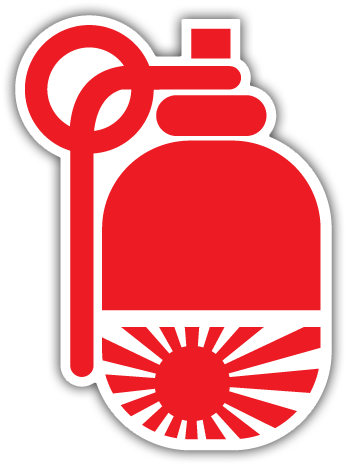 Rising Sun Jdm Grenade Sticker - Jdm Stickers (510x510)