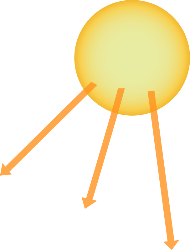 Illustration Of The Sun With Three Rays - Illustration Of The Sun With Three Rays (607x800)