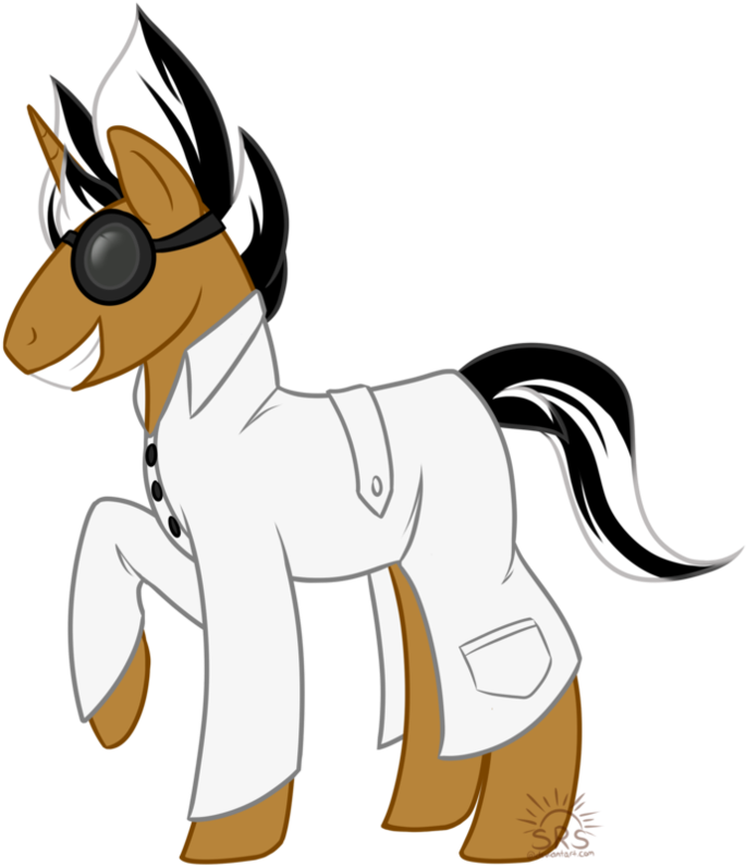 Mad Scientist Pony By Silentrisingsun - Cartoon (894x894)