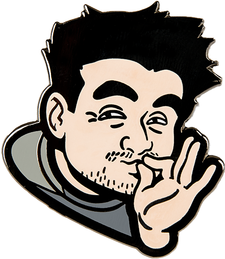 Cow Chop Trevor Enamel Pin - Lapel Pin (800x800)