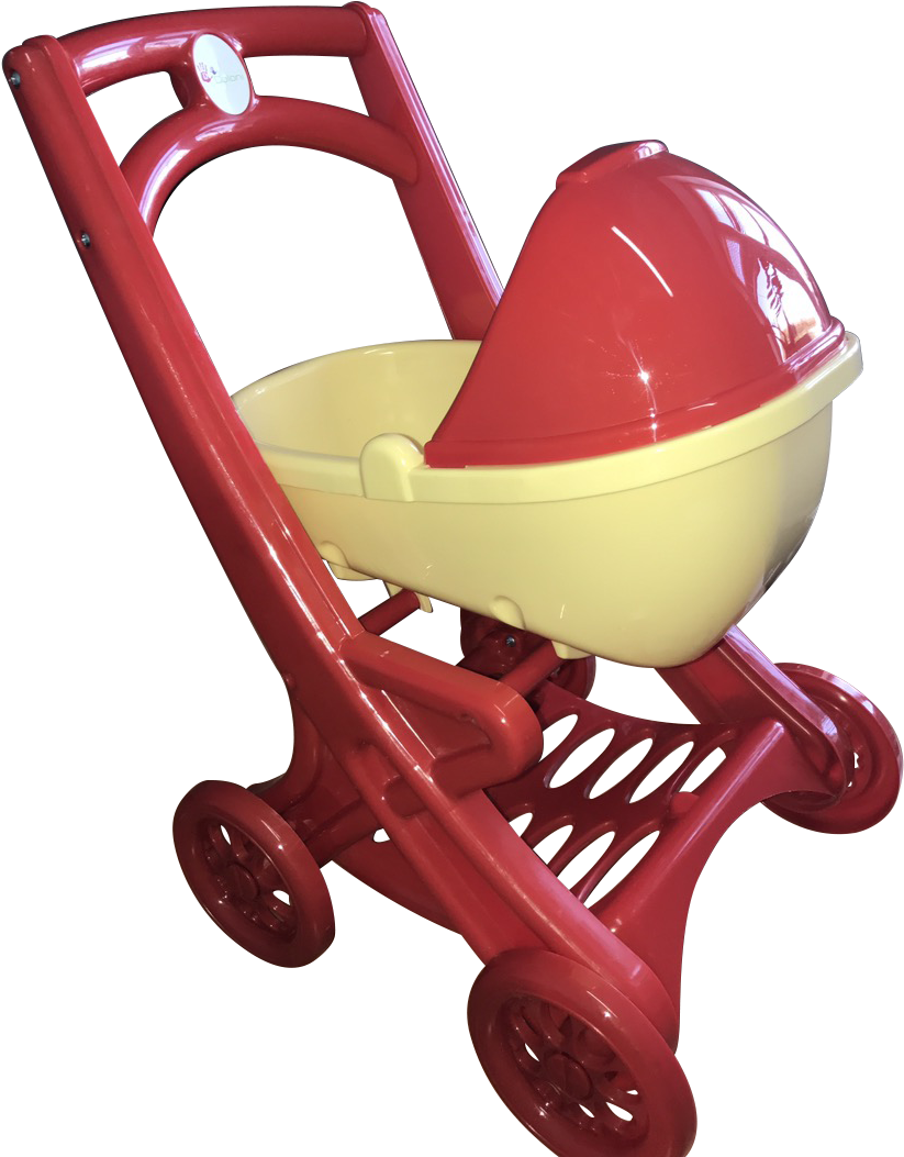 Коляска Для Кукол С Люлькой, Красная С Бежев - Wózek Głęboki Dla Lalek Doloni 57x36cm 0121/03 (960x1280)