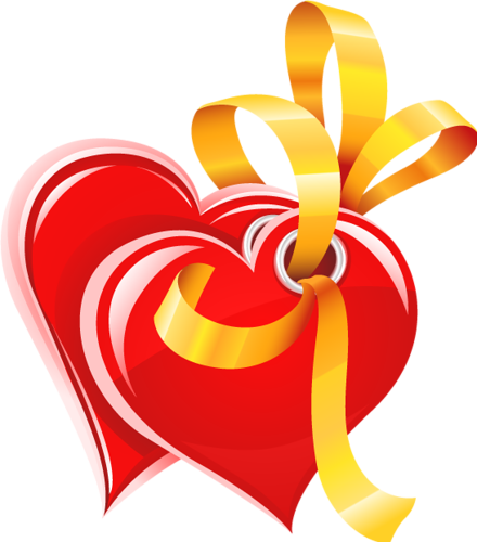 Hearts With Gold Ribbon [converted] - Goat Heart Note Cards (pk Of 20) (440x500)