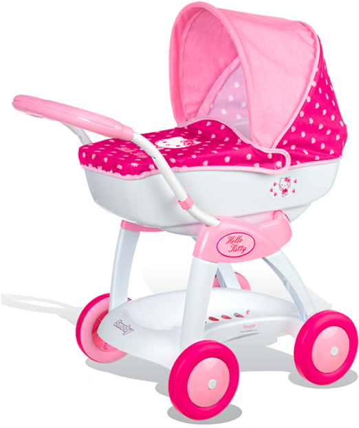 Но Чтобы Не Пришлось Нести Игрушку Постоянно В Руках, - Smoby Landau Hello Kitty, A Partir De 18 Mois. Robuste (770x770)