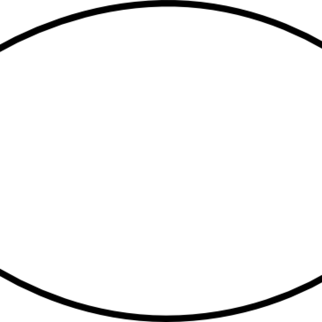 Football Outline Clipart Thin Football Outline Clip - Circle (1024x1024)