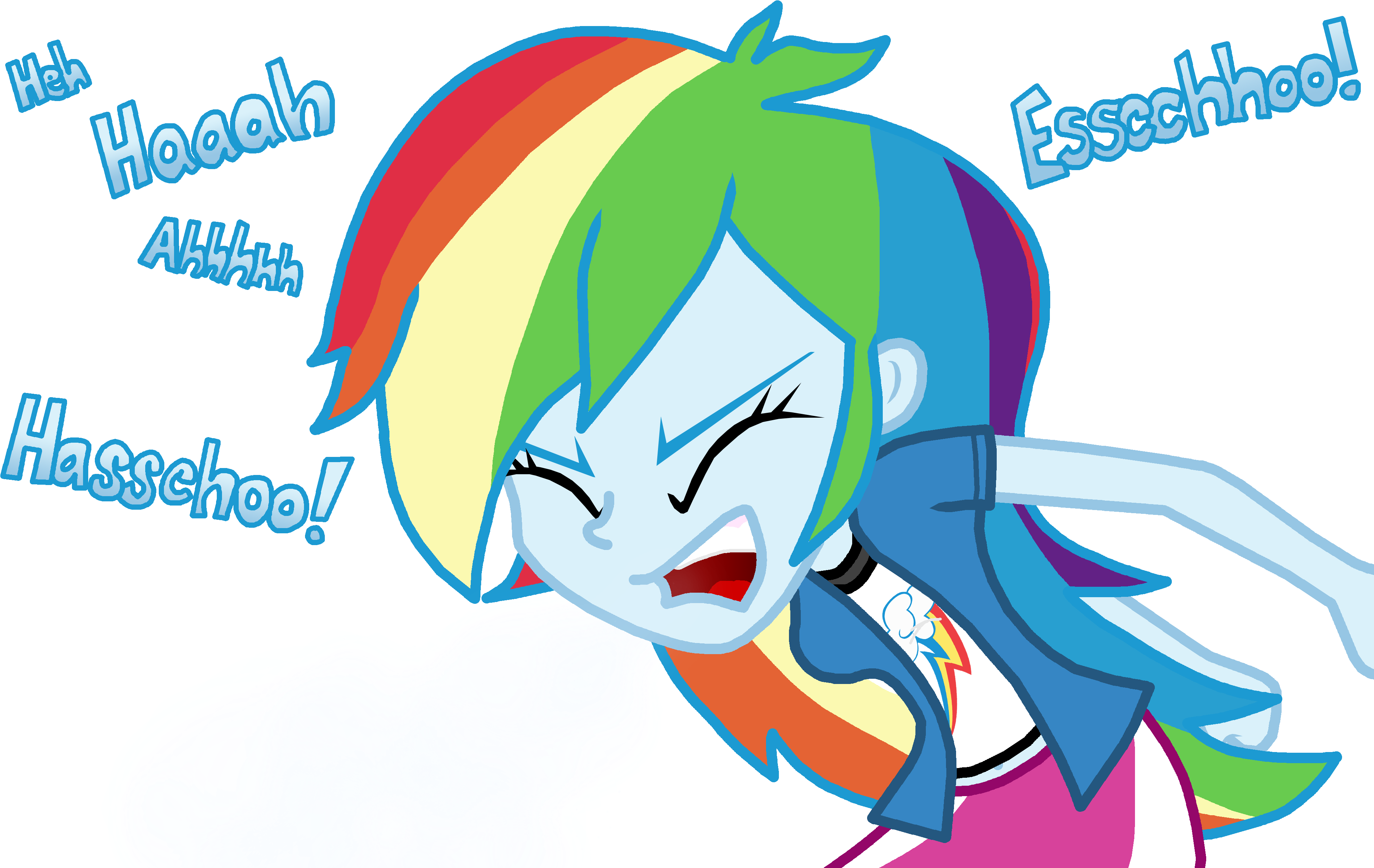 Masterxtreme, Cute, Equestria Girls, Mucus, Rainbow - Cartoon (4000x2516)