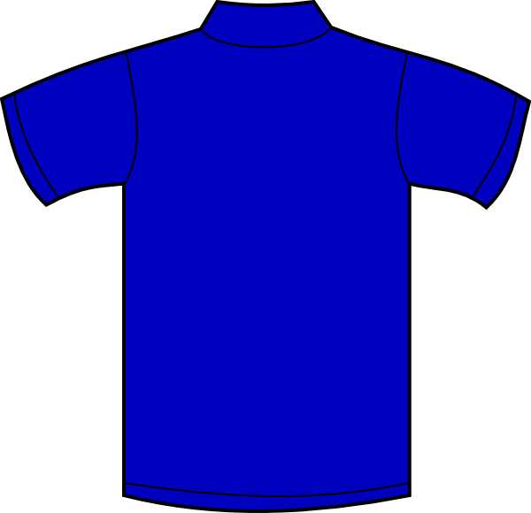 Football Jersey Clipart - Polo Shirt Blue Front (600x580)