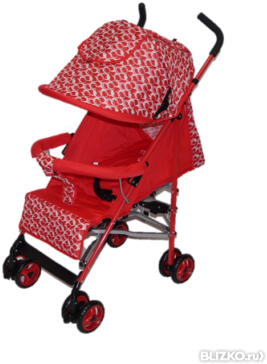 Коляска Мишутка Sl-102 - Коляска Трость Мишутка Sl 102 Зигзаг С Бордовым (337x400)