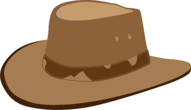Cowboy Hat 2 Clipart Clip Art - Brown Hat Clip Art (640x369)