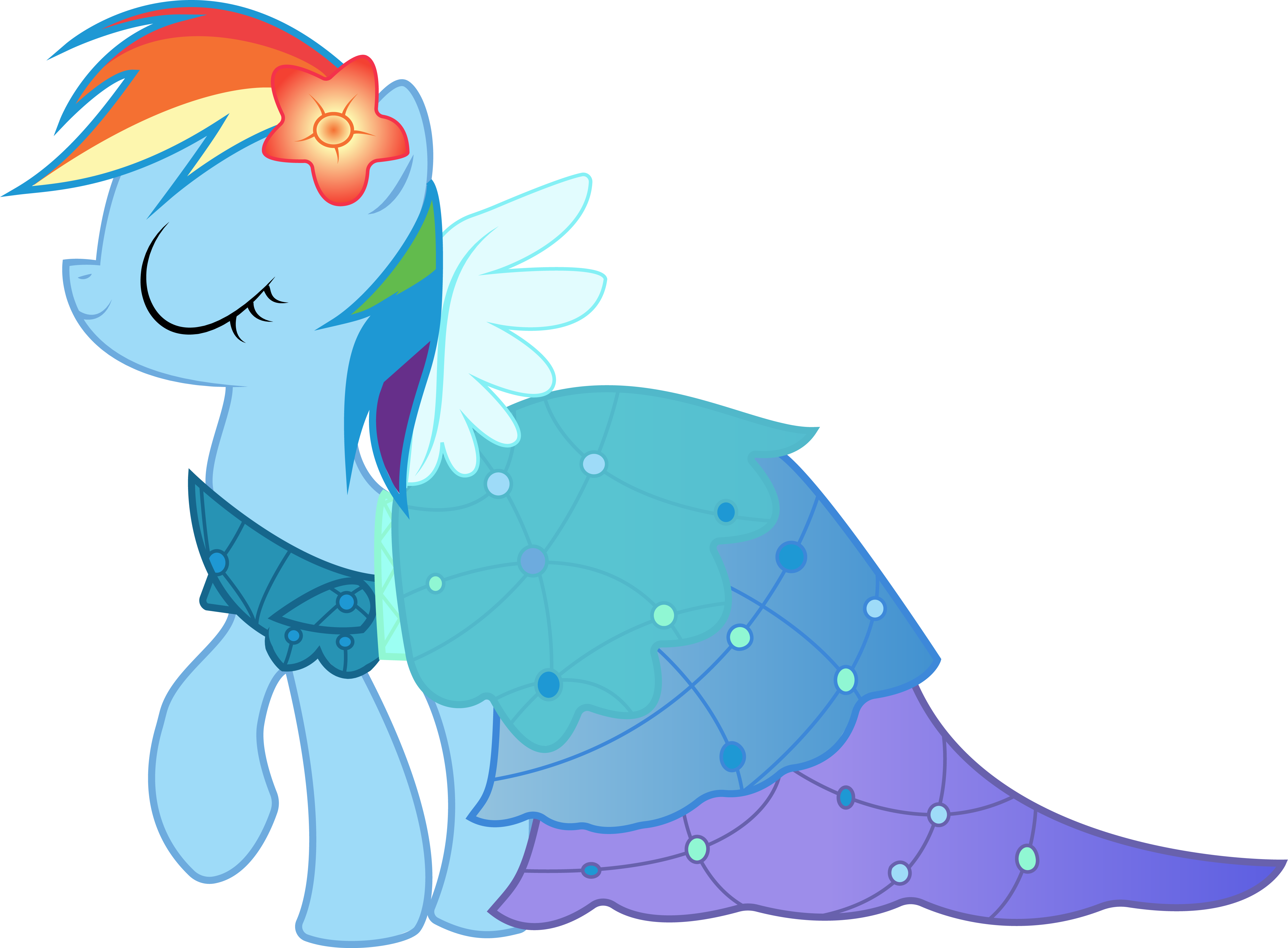 My Little Pony And Equestria Girls Characters - Mlp Rainbow Dash Dress (5041x3711)