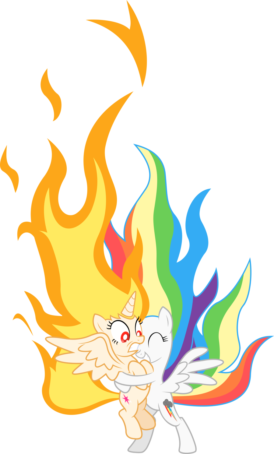 'flame Princess Twilight' And 'super Rainbow Dash' - Rainbow Dash (900x1491)