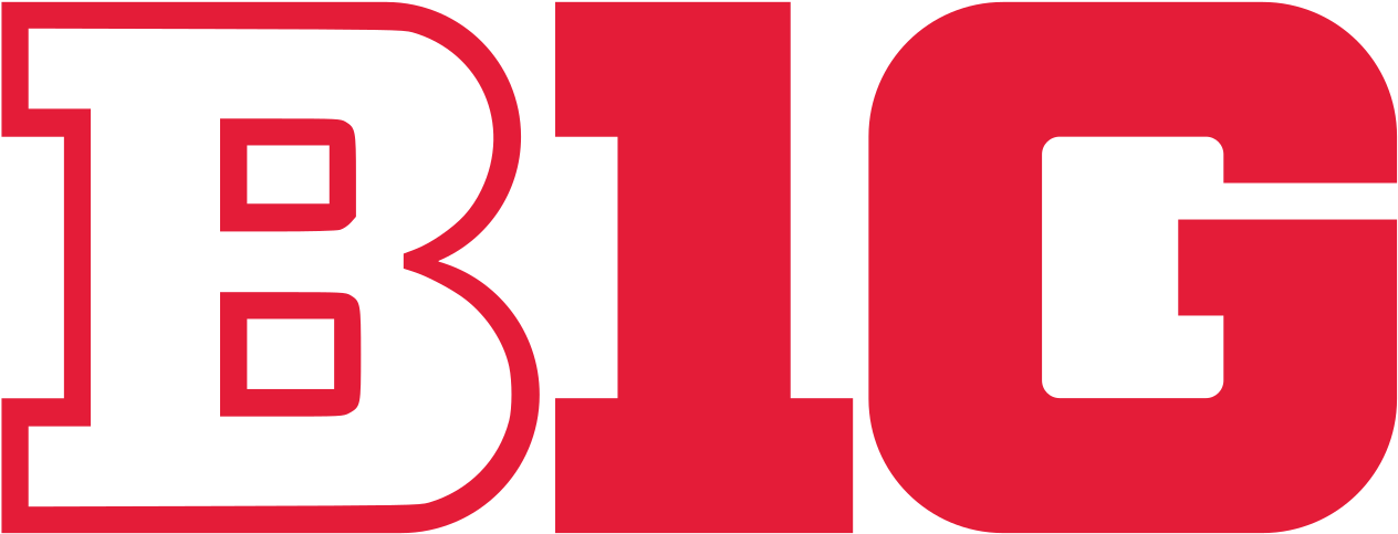 1280px-big Ten Logo In Nebraska Colors - Big Ten Conference Logo (1280x498)