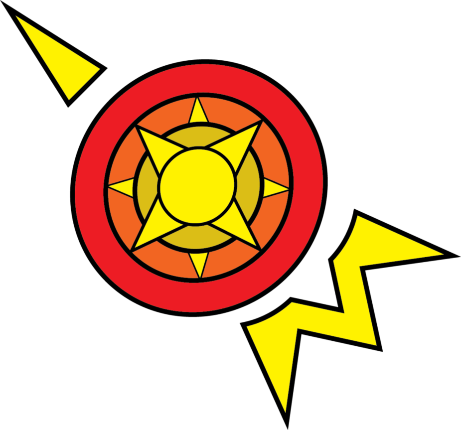 Mmbn Red Sun Logo By Kaizerker - 10 Pointed Star (926x863)