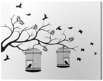 Illustration Flying Birds With A Love For The Bird - Red Barrel Studio Mather Graphic Print And Text Semi-sheer (400x400)