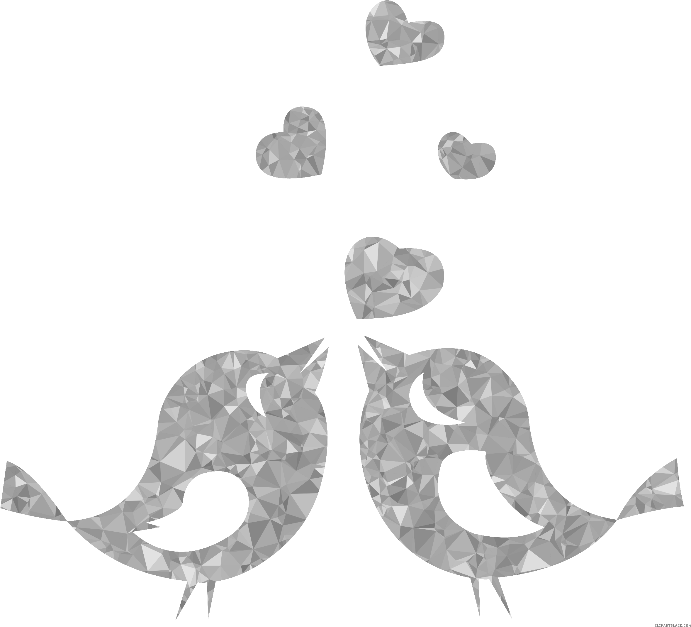 Love Birds Animal Free Black White Clipart Images Clipartblack - Love Bird Clip Art (2400x2175)